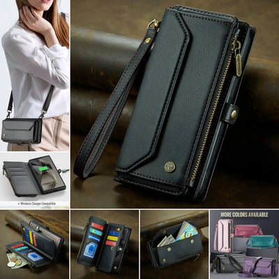 Crossbody Lanyard Wallet Case for Samsung Galaxy S26 S25 S24 Ultra S23 FE S22 Plus A17 A37 A57 A16 A36 A56 A15 A35 A55 Cover