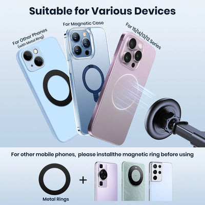 TOPK Universal Car Phone Holder Magnetic for Magsafe 360° Rotation Car Mount for Air Vent & Dashboard Windshield for All Phones