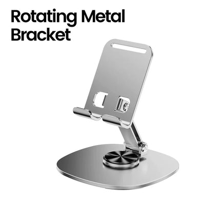 Foldable Mobile Phone Stand 360 Rotation Desktop Holder For iPad iPhone 15 14 13 Pro Samsung Tablet Cell Phone Portable Bracket
