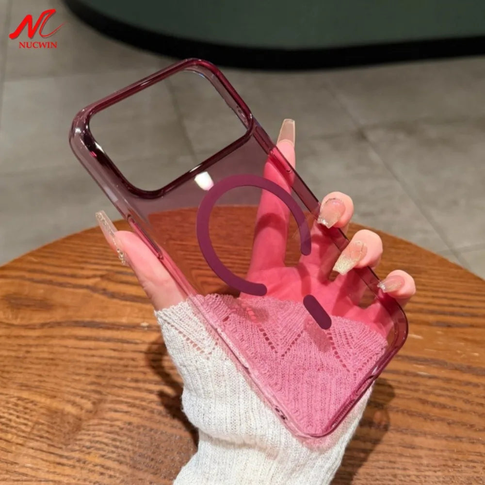 Ultra Thin Transparent Magnetic for Magsafe Case for iPhone 18 Pro Max 17 16 15 14 Plus 13 12 Clear Shockproof Hard PC Fit Cover
