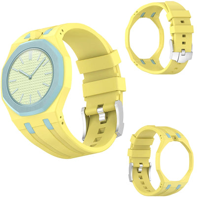 PC Case+Silicone Strap for Swatch X AP Royal Pop Pocket Watch Changer To Wristwatch Integrated Modification Accessories Bracelet