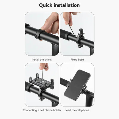 New Bicycle Phone Holder Reliable MTB Phone Mount Stand Bicycle Holder Aluminum Adjustable Bike Phone Holder Nonslip Holder