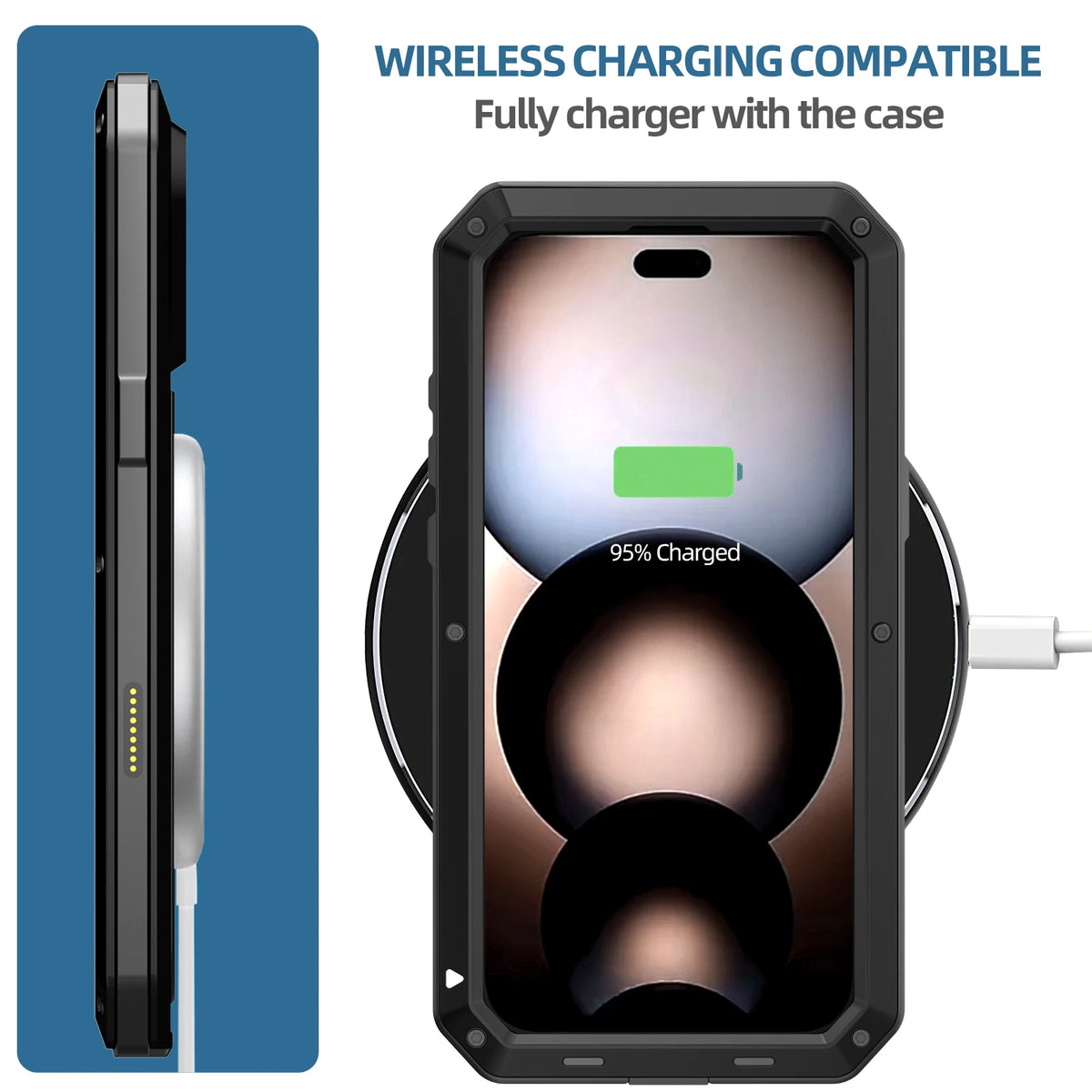 Luxury Heavy Duty Case For iPhone 18 17 16 Pro Max Plus Metal Heavy Duty 360 Full Body Shockproof Armour Protective Cover Fundas