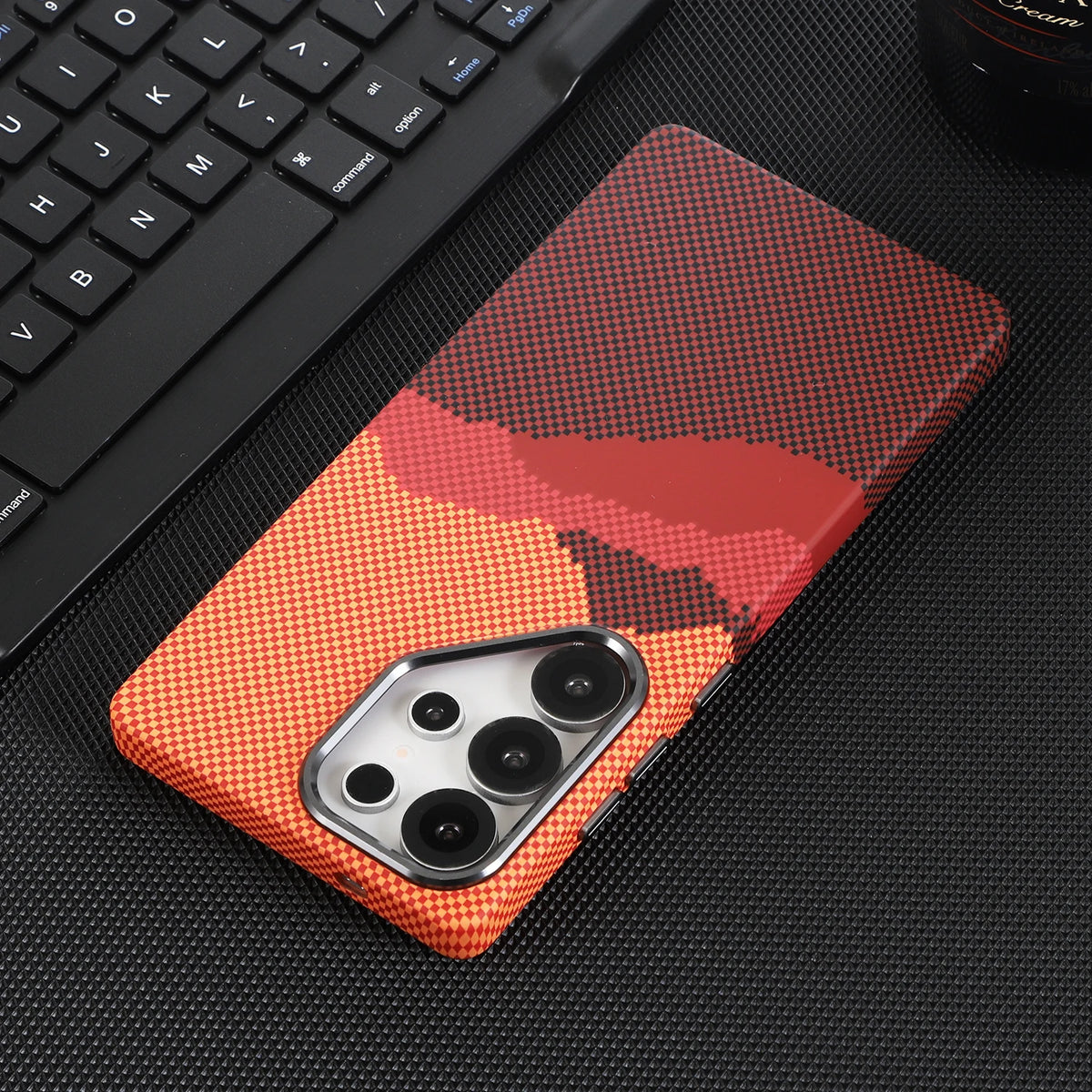 Luxury Kevlar Aramid Fiber Case For Samsung Galaxy S22 S23 S24 S25 S26 Ultra Plus Magnetic Carbon Fiber Phone Cover For S26 Plus