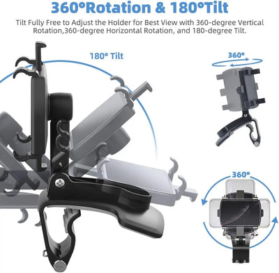 Dashboard Car Phone Holder Stable 360-Degree Rotation Phone Mount Universal for 4-7 inch Smartphone Navigation Stand