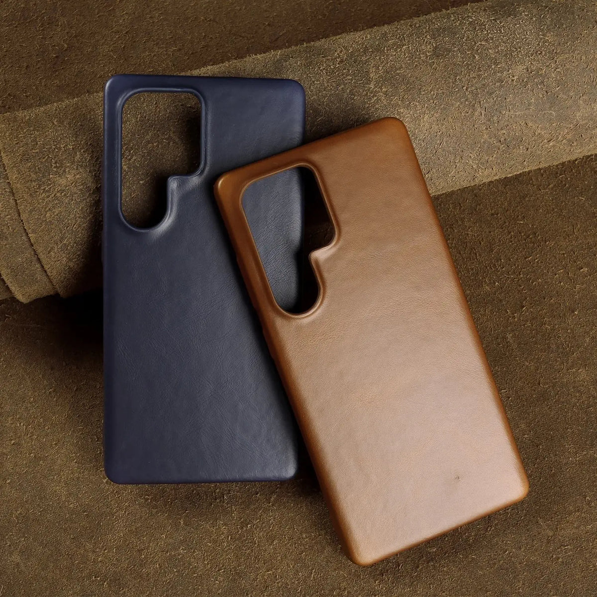 Full Wrapped Magnetic Genuine Leather Phone Case for Samsung Galaxy S25 Edge Cases S24 S23 S22 S21 S26 Wireless Charging Cover