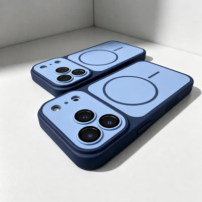 Matte Armor Magnetic Wireless Charging Phone Case For iPhone 18 17 16 15 Pro Max 14 12 13 11 Pro Case Magsafe Shockproof Cover