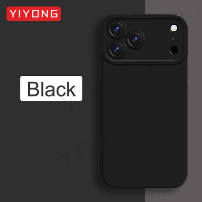 For iPhone17 Pro Max Case YIYONG Original Soft Liquid Silicone Cover For iPhone 17 Air 16 16e 15 14 Plus 12 13 Mini Phone Cases