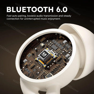 Monster A08 ANC Bluetooth 6.0 Earbuds Mini Invisible In-Ear Sports Ear Buds Active Noise Cancellation TWS Wireless Earphone