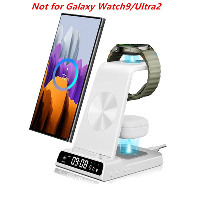 SwanScout C01 Charging Station for Samsung S25 S24 Ultra S23 Z Flip Z Fold Wireless Charger for Galaxy Watch 8 7 for Buds 3 Pro