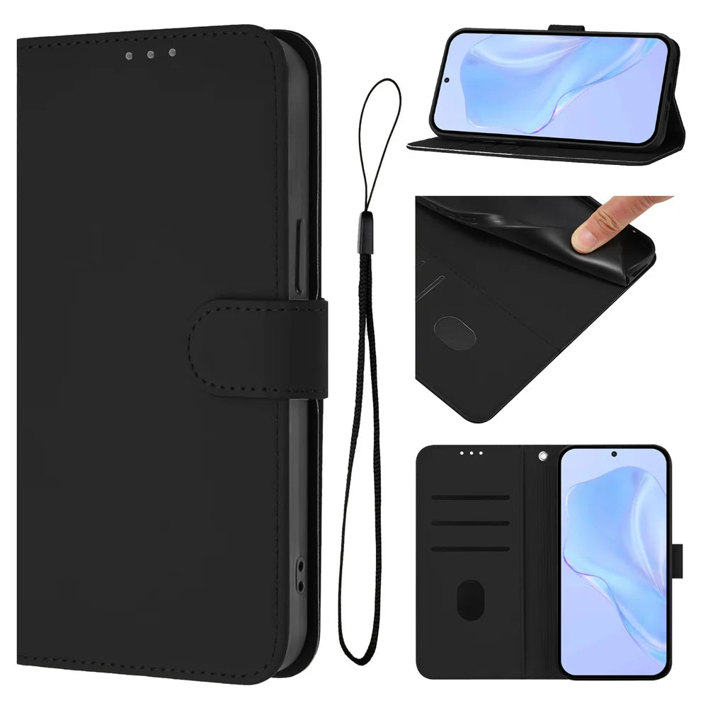 Luxury Leather Wallet Case for Samsung Galaxy S26 S24 S25 Ultra S23 Plus S24 FE S25 Edge Shockproof Bumper Flip Back Cover