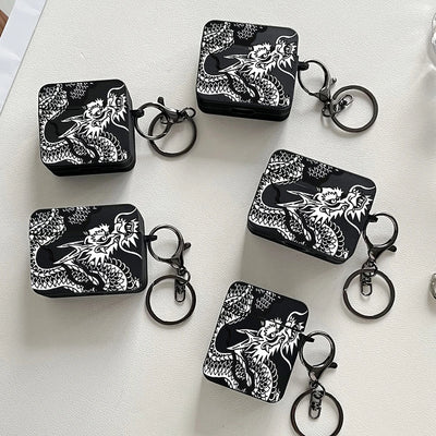 Black Dragon Design Earphone Cases for Airpods Pro3/Pro2/Pro For Apple Bluetooth Headset Case Protective Cover Airpods 1/2/3/4