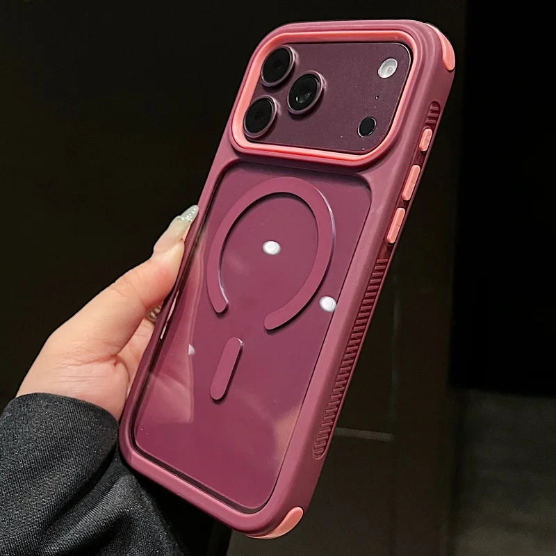 Original Transparent Shockproof For Magsafe Case For iPhone 18 17 Air 16 15 14 13 12 11 Pro Max Magnetic Wireless Charge Cover
