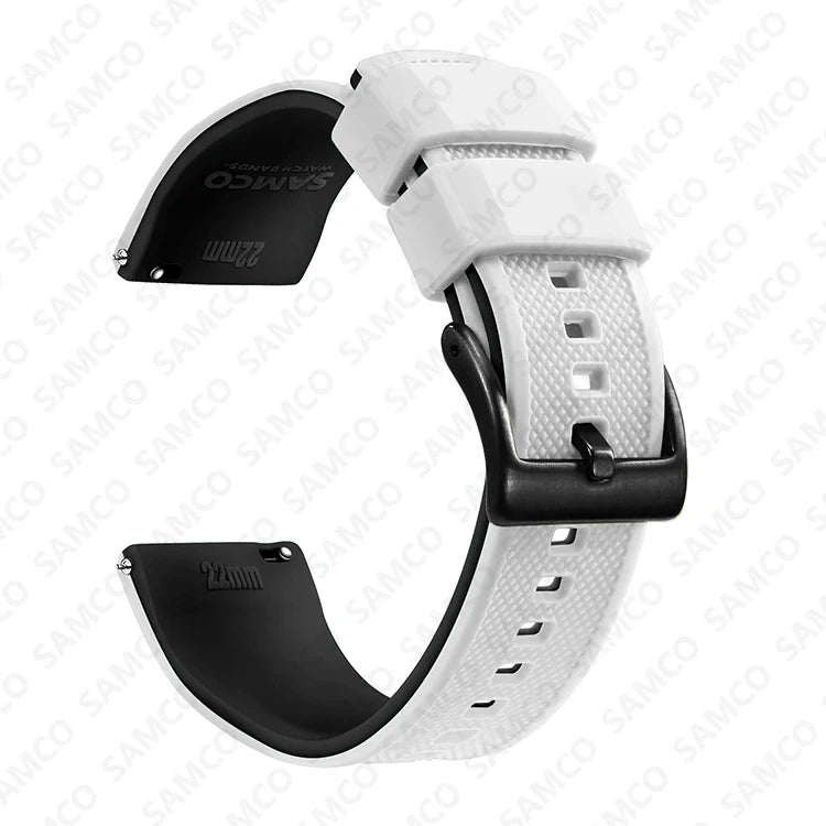 Quick Release Rubber Watch Strap Silicone Watch Band 18mm 20mm 22mm  Huawei ,Samsung Galaxy, Garmin, Watch Replacement Watchband