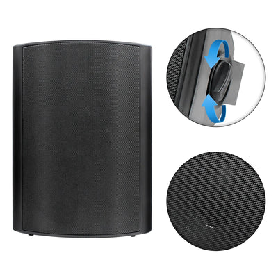Herdio 6.5 Inch 400W Indoor Outdoor Passive Speakers Wired Waterproof Powerful Bass Wall Mount All-Weather Durability for Patio Garage Covered Deck