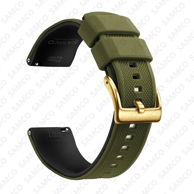 Quick Release Rubber Watch Strap Silicone Watch Band 18mm 20mm 22mm  Huawei ,Samsung Galaxy, Garmin, Watch Replacement Watchband