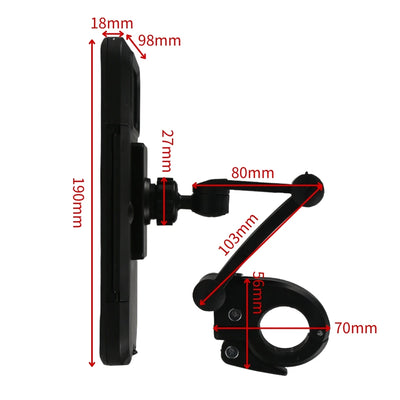 360° Rotating Adjustable Motorcycle Phone Holder Supports Universal Bicycle GPS Waterproof Motorcycle and Bicycle Phone Holder