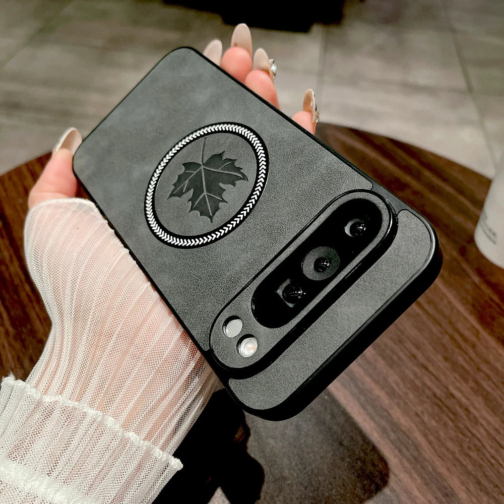 Luxury Faux Leather Case For Google Pixel 11 10 9 8 7 Pro XL 10A 9A 8A 7A Cover Pixel 9 8 7 A Pro XL Magsafe Wireless Charge