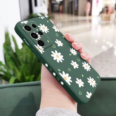 Tender Daisy Phone Case For Samsung Galaxy S25 S24 S23 S22 S21 S20 S10 S10E Ultra Plus FE Note 20 Ultra Plus Cover