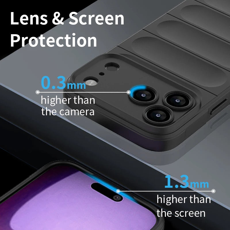 Funda For iPhone 17 Pro Max Soft Silicone Shockproof Bumper Phone Case For iPhone17 Pro Air 17Pro Max Lens Protection Back Cover