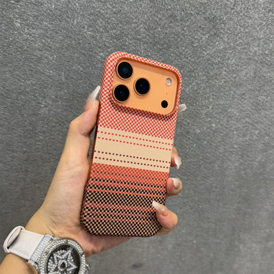 Frameless Carbon Fiber Kevlar For Magsafe Magnetic Phone Case For iPhone 17 Air 16 15 14 13 12 Plus 17 Pro Max PC Texture Cover