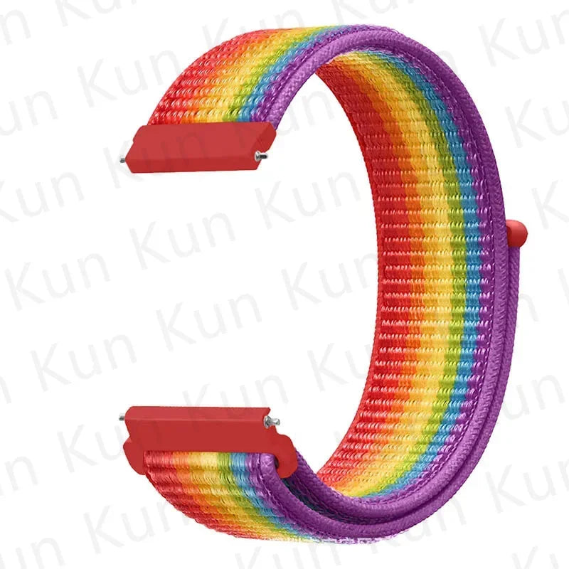 20mm 22mm Band For Samsung Galaxy Watch 6/5/4/5pro/4/6 Classic/active 2 Nylon loop sport bracelet huawei watch GT 4-2-2e-3 Strap