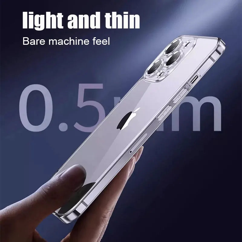 Clear Silicone Phone Case For iPhone 17 16 15 14 Pro Max Plus Air 16E 17E Soft Cover For iPhone 11 12 13 Pro Xr Xs Max Mini Case