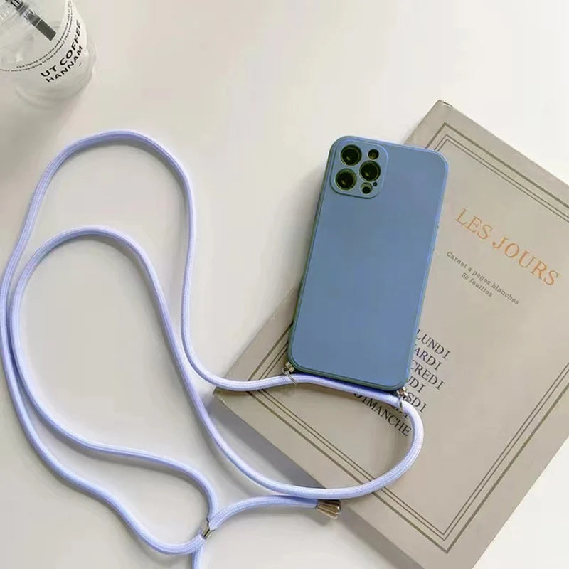 Necklace With Strap Cord Crossbody Lanyard Case For Google Pixel 11 7 6 8 9 10 Pro XL 7A 6A 9A 10a Coque Cover For Pixel 8Pro 8A