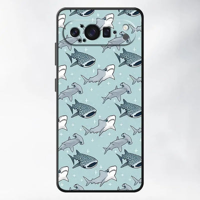 Case for Google Pixel 10A 7a 6a 9a 6 7 8 Pro 8a 10 9 Pro XL Funda Phone Cover Ocean Shark