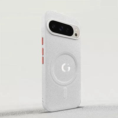 Business Litchi Texture Leather Wireless Charging Case For Google Pixel 10 9 A Pro XL Metal Buttons Anti-Drop Protect Back Cover