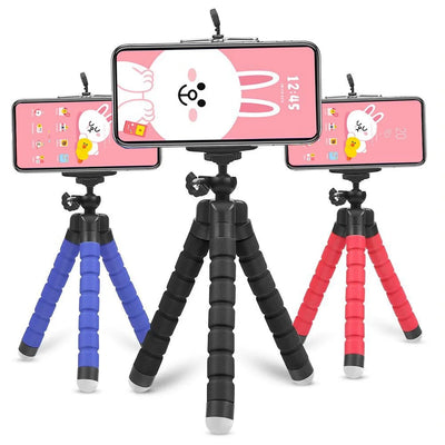 Sponge Octopus Tripod Stand for Live Streaming Lazy Deformation Mobile Phone Holder Portable Camera Tripod