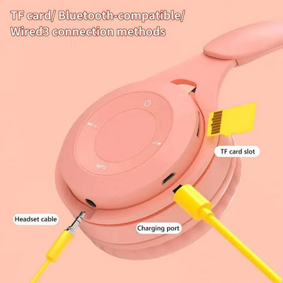 Y08 Headphone Bluetooth Headset Earphone Wireless Headphones Stereo Foldable Sport Gaming Macaron Headphones for Android IOS