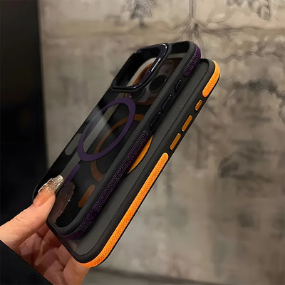 Anti-Slip Magnetic Bracket Phone Case | Compatible with iPhone 17,16,15,14,13,12,11/Pro/Pro Max/Air/Plus and Galaxy S22,S23,S24,S25,S26 Ultra/FE/Plus Series | All-in-One Design with Wireless Charging + Shockproof + Built-in S