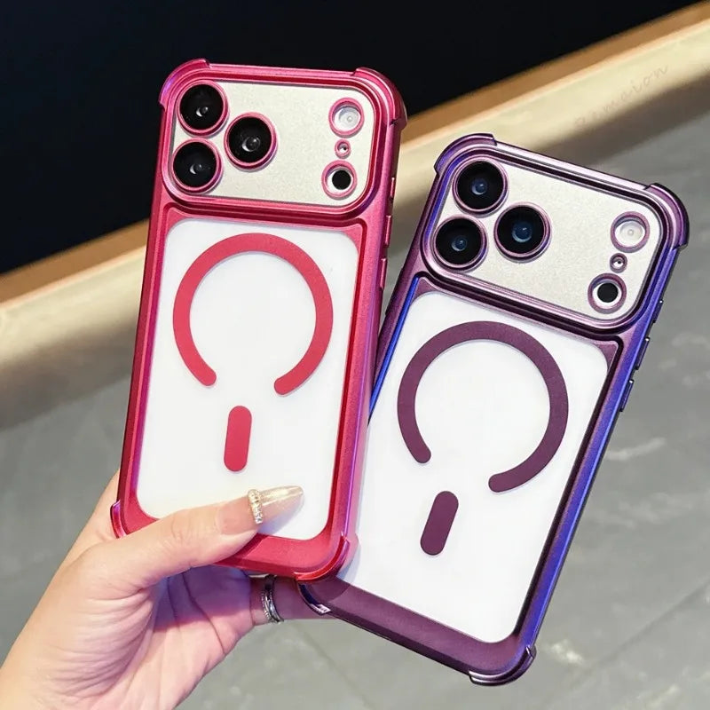 Luxury Magnetic Phone Case For iPhone 18 17 16 15 14 13 Pro Max Air 16 15 14 Plus 16Pro 17Pro Magsafe Shockproof Protector Cover