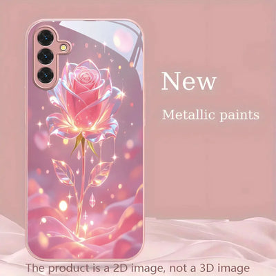 Lotus Flowers Glass Phone Case For Samsung S26 Ultra S25 S24 S23 Plus A57 5G A56 A55 A54 A53 A37 A36 A17 A26 A25 A24 Cases Cover