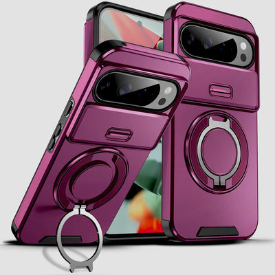 Luxury Shockproof Armor Case For Google Pixel 11 10 9 7 Pro XL 8A 9A 8Pro 11Pro Anti-fall Support Car Mount Adsorption Cover