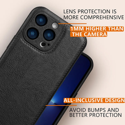 Luxury Solid Color Leather Bumper Soft Phone Case For iPhone 16 Pro Max 14 11 12 13 15 Pro Max Camera Lens Protection Back Cover
