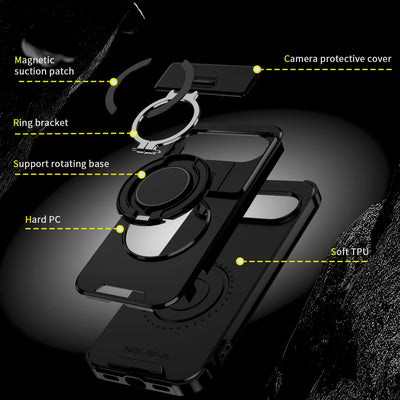 Luxury Shockproof Armor Case For Google Pixel 11 10 9 7 Pro XL 8A 9A 8Pro 11Pro Anti-fall Support Car Mount Adsorption Cover