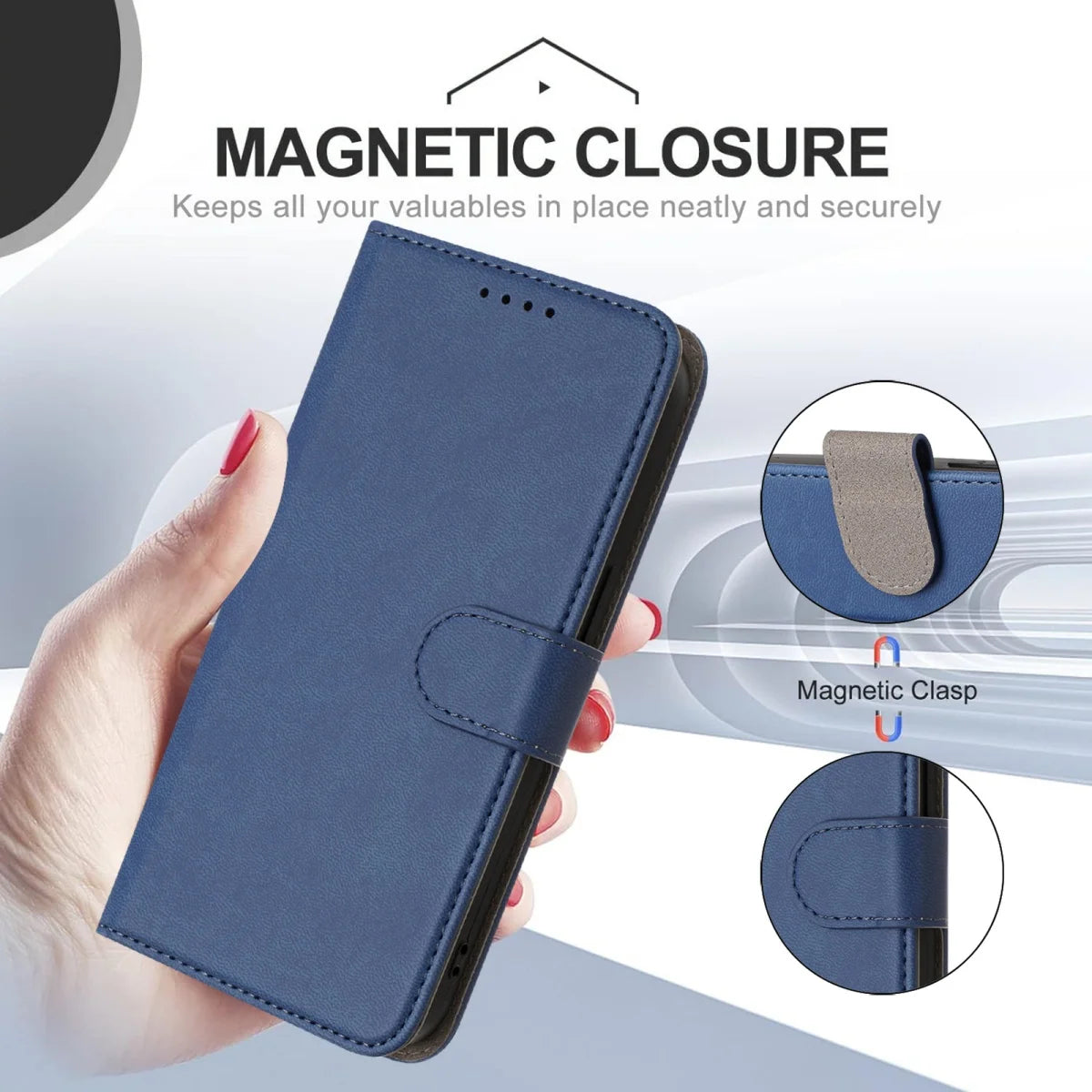 For iPhone 17 Pro Max Solid Color Luxury Leather Flip Case on For iPhone 17 16 15 14 13 12 Pro Max Plus 17 Air 16E Wallet Cover