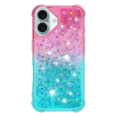 Bling Moving Liquid Floating Sparkle Colorful Glitter TPU Protective Case For Google Pixel 9 Pro XL 8 9A 8A 7A Waterfall Cover