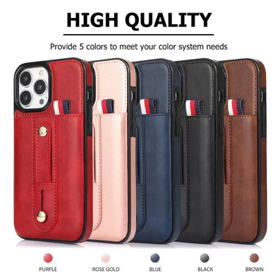 Retro Flip Leather Case For iPhone 15 Plus 14 Pro Max 13 12 11 X XS XR Multi Card Holder Phone Cover For iPhone 7 8 Plus SE 2022