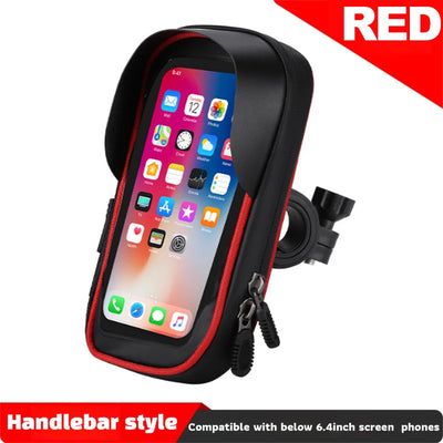 Waterproof 360° Rotation Bicycle Motorcycle Front Frame Phone Holder Easy Universal Navigation Smartphone Bracket for All Phones