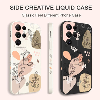 Abstract Plants Phone Case For Samsung Galaxy S25 S24 S23 S22 S21 S20 Ultra Plus FE S10 S9 S10E Note 20 Ultra 10 9 Plus Cover