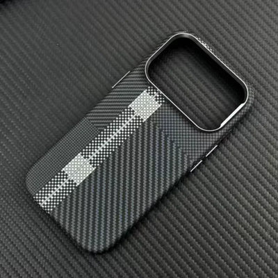 Carbon Fiber Texture Magnetic Case For iphone 17 18Pro Max 16 18 Pro 15 14 13 Ultrathin Alloy Lens Wireless Charge Hard Cover
