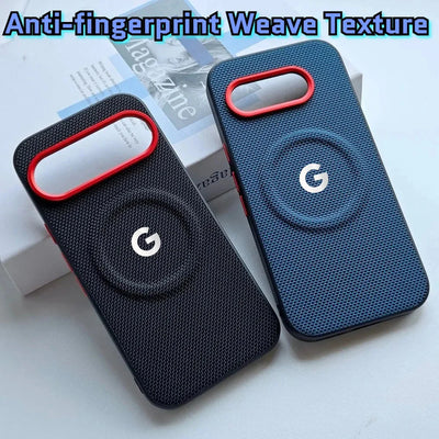 Luxury PU Weave Leather Texture Magnetic Phone Case For Google Pixel 11 10 9 Pro XL 10A 9A Shockproof Wireless Charging Cover
