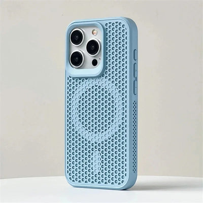 Honeycomb Cooling Heat Dissipation Phone Case For iPhone 17 16 15 14 13 12 18 Pro Max  11 For Magsafe Magnetic Breathable Cover