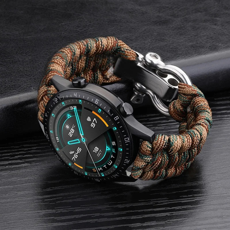 20mm 22mm 24mm Weave Nylon Sport Watch Strap for Men Women Universal Watch Band Bracelet Accessories with Tool