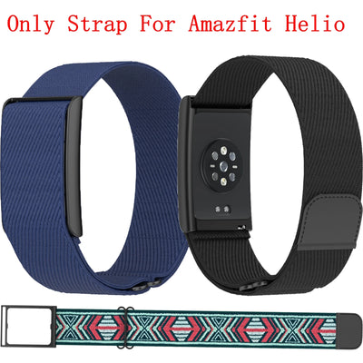 Stretchable Wrist Band Sport Soft Nylon Loop Band for Amazfit Helio Strap Adjustable Sport Correa Helios Straps Amazfit Bracelet