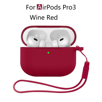 for AirPods Pro 3 2025 New Case Full Protective Soft Silicone Shockproof Case with Keychain for AirPods Pro 3 Case for Men Women