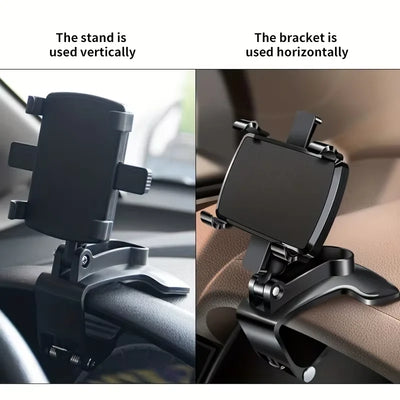Universal Rotating Car Phone Mount Holder - 360° Adjustable Dashboard, and Compatibility for 4-7" Smartphones like